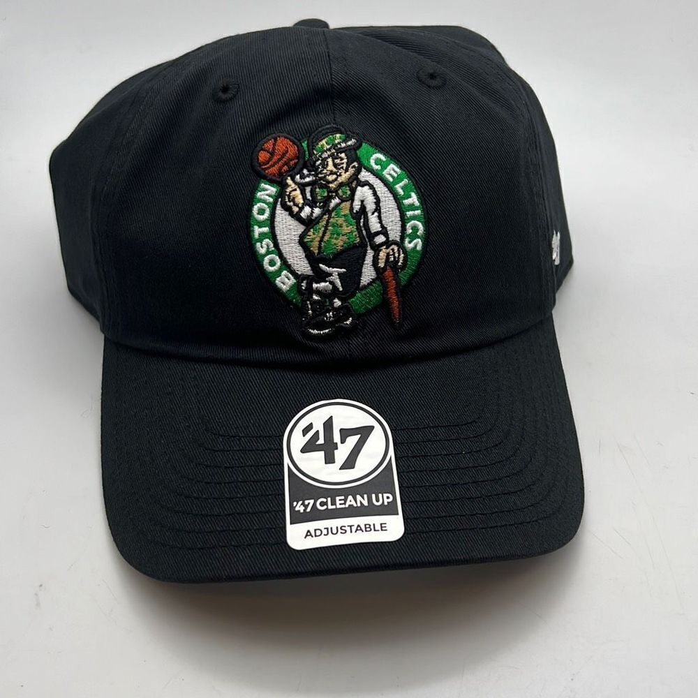 Boston Celtics '47 Clean Up Adjustable Hat - Black- NWT‎